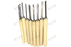 8pc Wood Lathe Chisel Set Skew Spear Point Round Nose Gouge Parting Tool